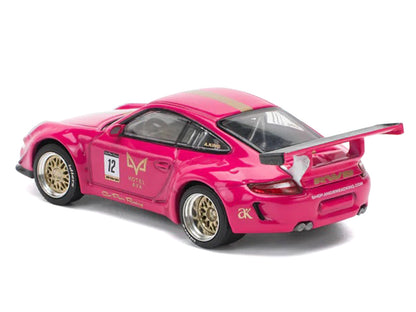 RWB 997 #12 "Hotel Ava" Pink Metallic 1/64 Diecast Model Car by Pop Race