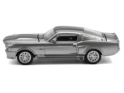 Shelby Mustang GT500 Gray Metallic with Black Stripes 1/64 T&y Diecast Model Car by Pop Race