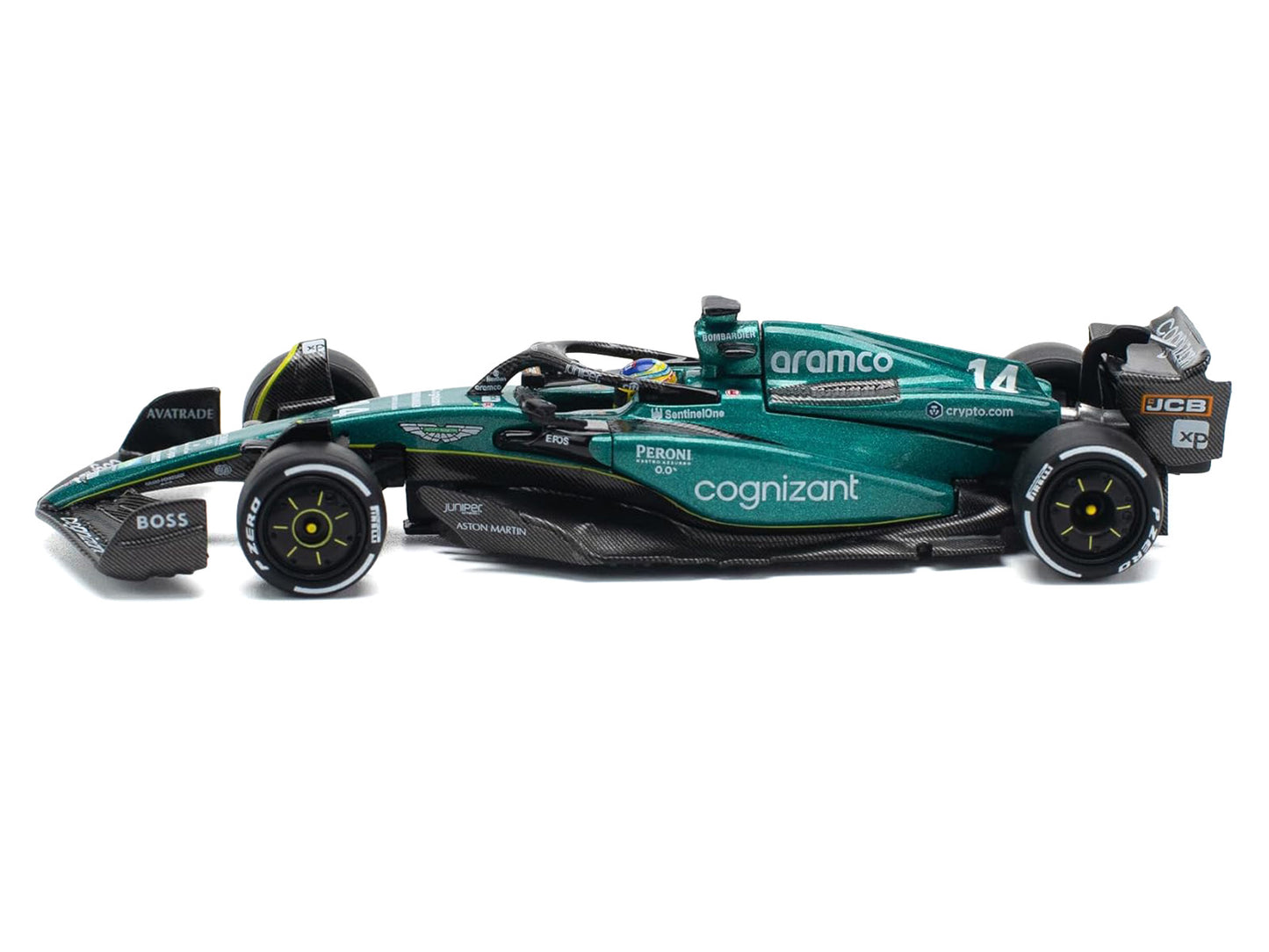 Aston Martin AMR23 #14 Fernando Alonso "Formula One F1 World Championship" (2023) 1/64 Diecast Model Car by Pop Race