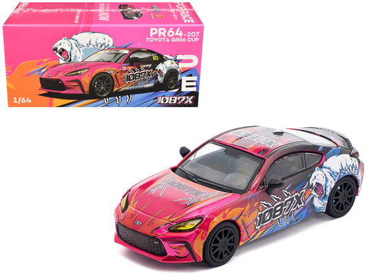 T&yota GR86 #823 1087X "T&yota GR86 Cup" (2025) 1/64 T&y Diecast Model Car by Pop Race