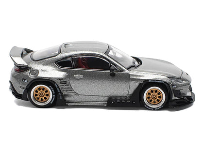 T&yota Pandem GR86 Silver Metallic 1/64 T&y Diecast Model Car by Pop Race
