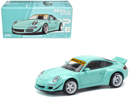 997 RWB Light Blue 1/64 T&y Diecast Model Car by Pop Race