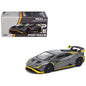 Lamborghini Huracan STO Matt Gray Metallic with Yellow Accents 1/64 T&y Diecast Model Car by Pop Race