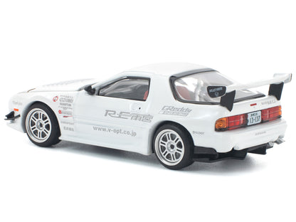 Mazda RX7 (FC3S) RE Amemiya RHD (Right Hand Drive) White 1/64 Diecast Model Car by Pop Race