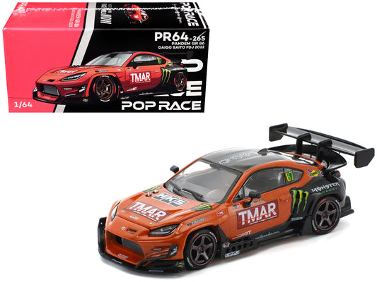 T&yota Pandem GR86 #87 Daigo Saito "Formula Drift Japan" (2022) 1/64 T&y Diecast Model Car by Pop Race