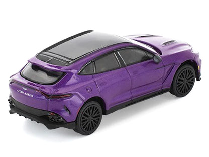 Aston Martin DBX 707 Storm Purple Metallic with Black Top 1/64 Diecast Model Car by Pop Race