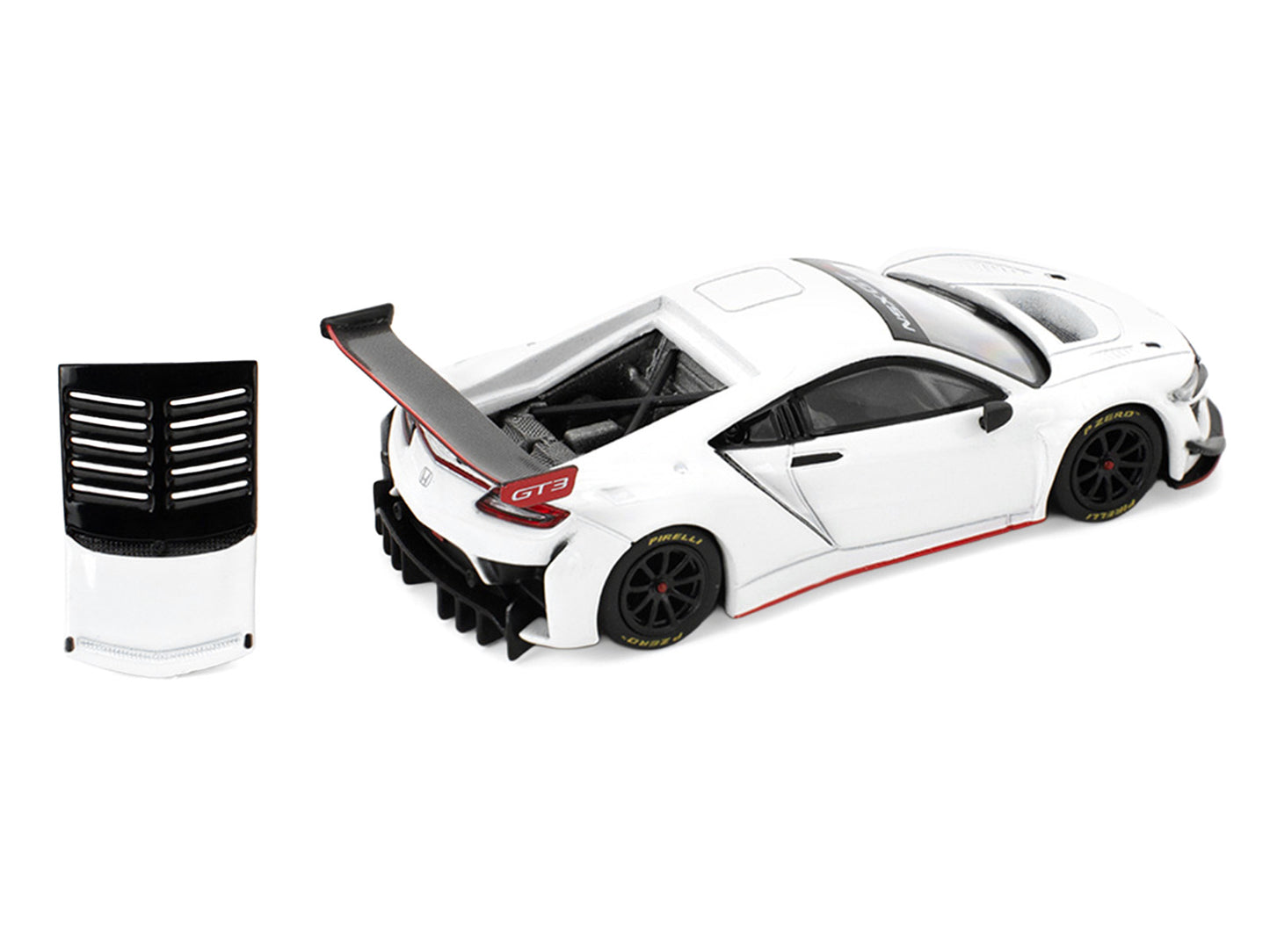 Honda NSX GT3 EVO22 White 1/64 Diecast Model Car by Pop Race