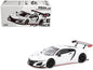 Honda NSX GT3 EVO22 White 1/64 Diecast Model Car by Pop Race