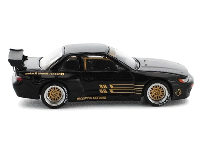 Pandem S13 RHD (Right Hand Drive) Black with Gold Accents 1/64 Diecast Model Car by Pop Race