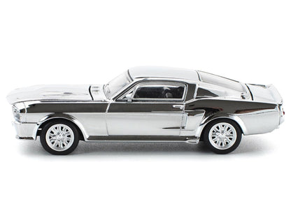 Shelby Mustang GT500 Silver Chrome 1/64 Diecast Model Car by Pop Race