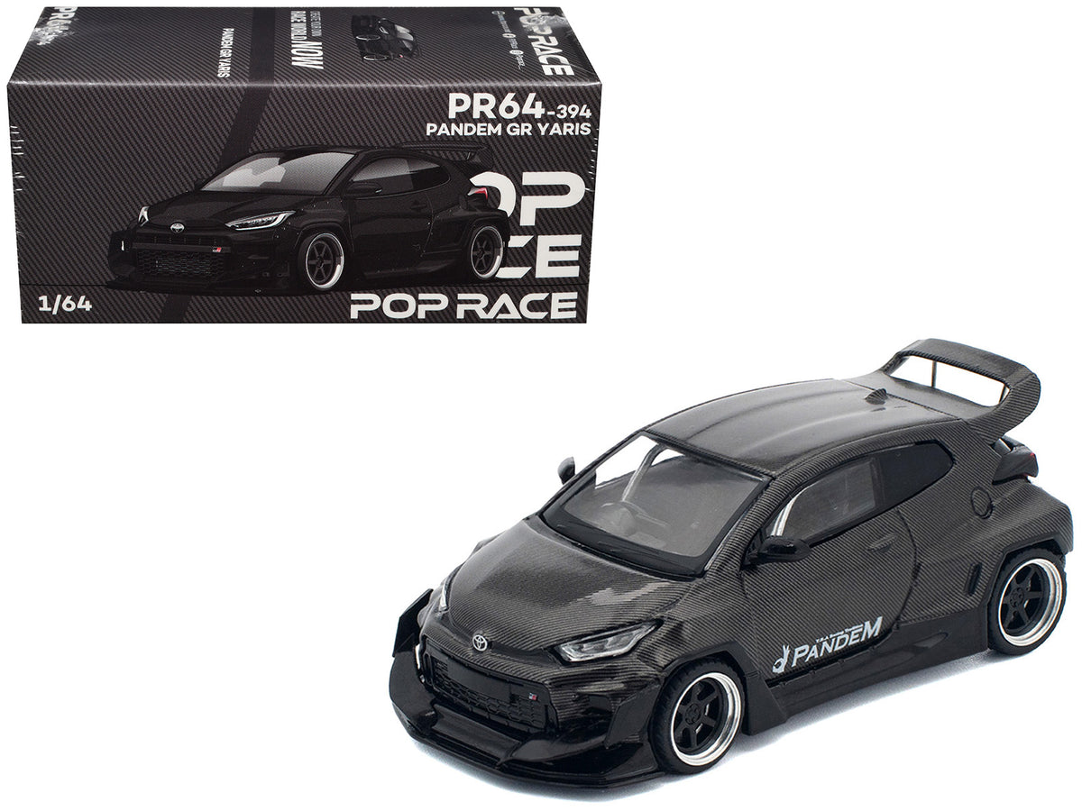 Toyota "Pandem" GR Yaris RHD Carbon Fiber 1/64 Diecast Model Car - Pop Race