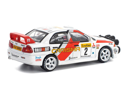 Mitsubishi Lancer Evolution IV RHD (Right Hand Drive) #2 Richard Burns - Robert Reid "Monte Carlo Rally" (1998) 1/64 Diecast Model Car by Pop Race