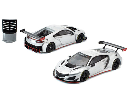 Honda NSX GT3 EVO22 Silver Metallic "Brazilian Event Exclusive" 1/64 Diecast Model Car by Pop Race