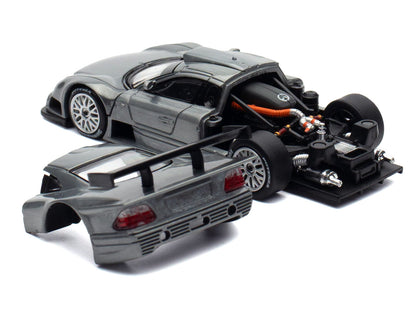 Mercedes-Benz CLK GTR Raw Metal 1/64 Diecast Model Car - Pop Race