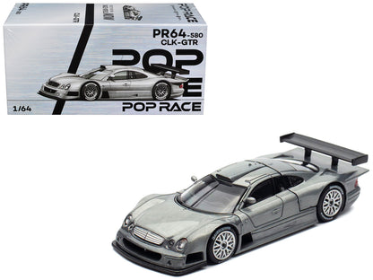 Mercedes-Benz CLK GTR Raw Metal 1/64 Diecast Model Car - Pop Race