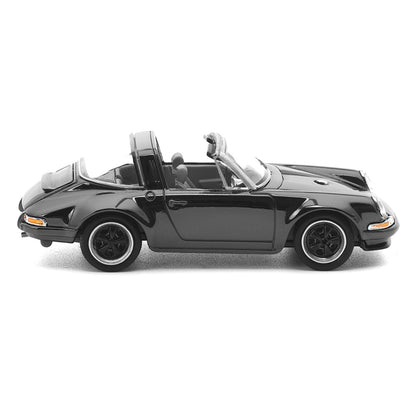 Singer Targa Dark Chrome "The Dark Chrome Series" 1/64 T&y Diecast Model Car by Pop Race