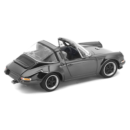 Singer Targa Dark Chrome "The Dark Chrome Series" 1/64 T&y Diecast Model Car by Pop Race