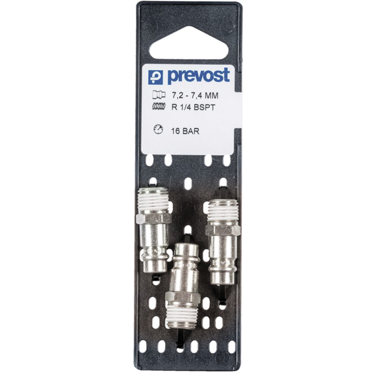 Prevost ERP 076251P3 High Flow Interchange Parallel Plug on Plate, 1/4 in, Tapered MNPT, Treated Steel