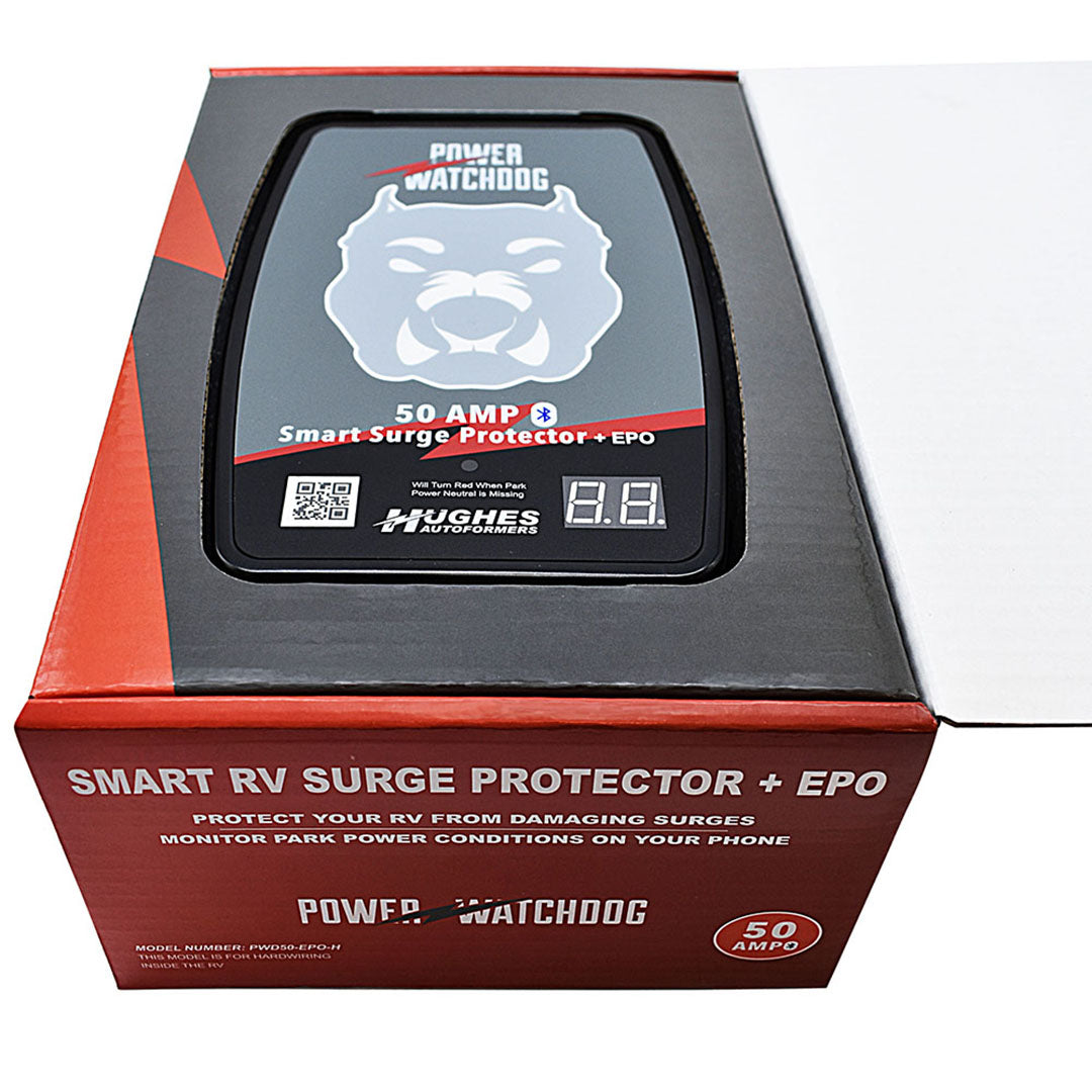 Hughes Power Watchdog Bluetooth Hardwired Surge Protector with EPO - 50 Amp