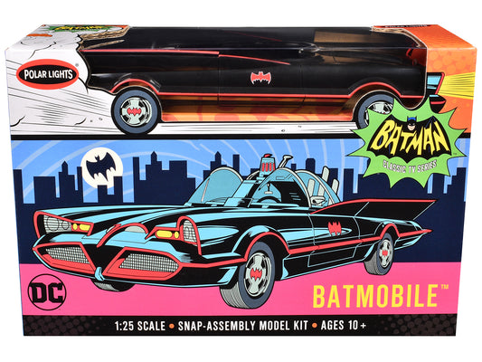 Skill 2 Model Kit Batmobile "Batman" (1966-1968) TV Series 1/25 Scale Model by Polar Lights T&y