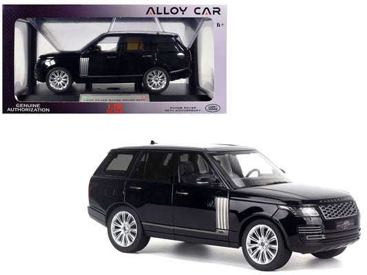 Land Rover Ranger Rover 50th Anniversary Black Metallic with Sunroof 1/18 T&y Diecast Model Car by Heimanba