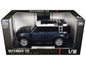 Land Rover Defender 110 Blue Metallic with White Top and Roof Rack 1/18 T&y Diecast Model Car by Heimanba
