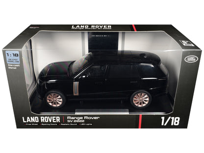 2022 Land Rover Range Rover SV Black Metallic with Moonroof 1/18 T&y Diecast Model Car by Heimanba