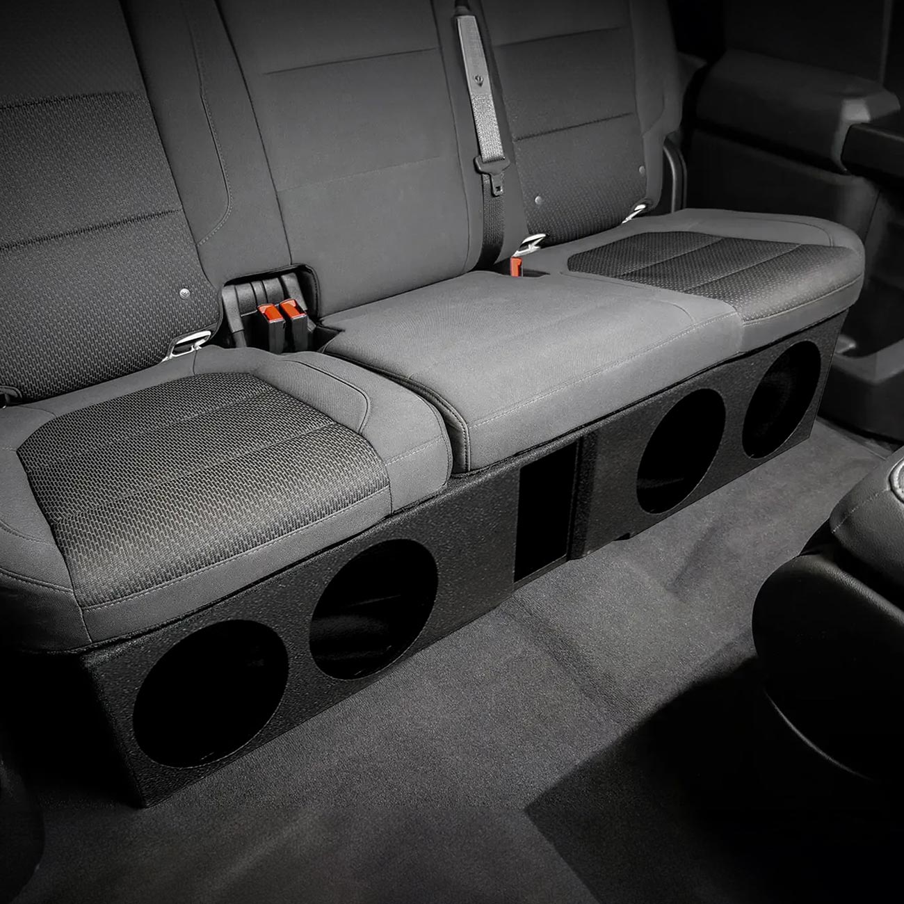 QPower "QBOMB" Chevy/GMC Crew Cab '07-'26 Quad 8" Ported Woofer Enclosure