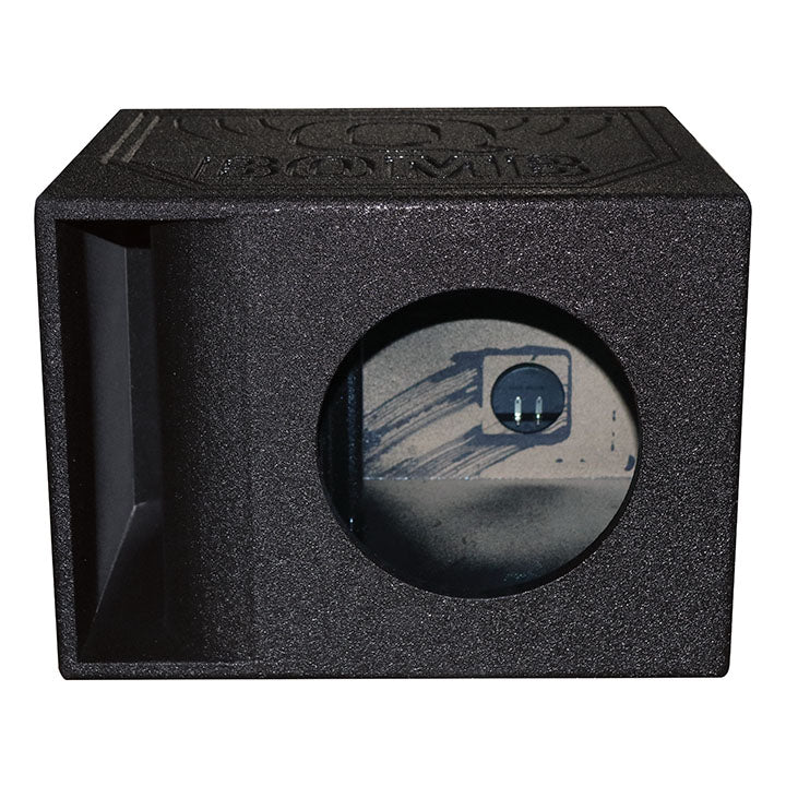 QPower “QBOMB” Single 10″ Horn-Ported Empty Woofer Box