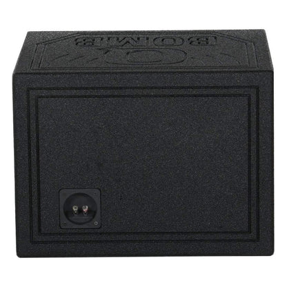 QPower “QBOMB” Single 10″ Horn-Ported Empty Woofer Box