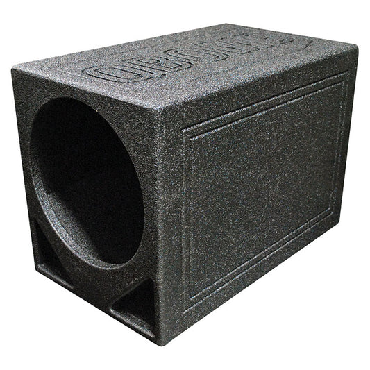 Qpower Single 12" Triangle Ported Finished w/Bed Liner