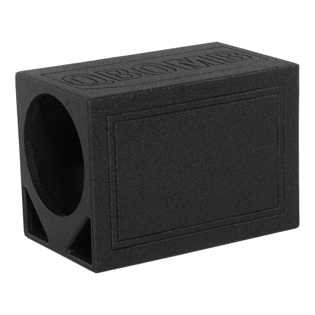 Qpower Single 12" Triangle Ported Finished w/Bed Liner