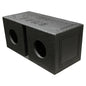 Qpower Dual 6.5" Enclosure Vented QBOMB with Spray liner