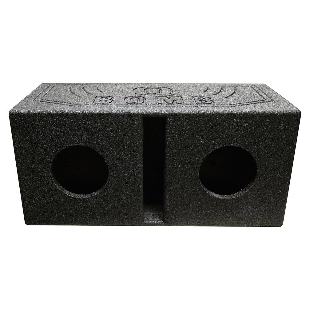Qpower Dual 6.5" Enclosure Vented QBOMB with Spray liner