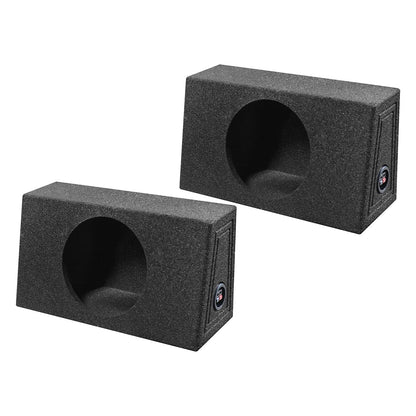 Qpower QBOMB Single 10" Empty Woofer Box. Mounts behind seat. Sold in pairs