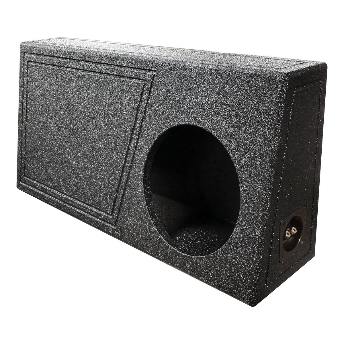 Qpower Single 10" Truck Ported SPL Empty Woofer Box with Bed Liner Spray