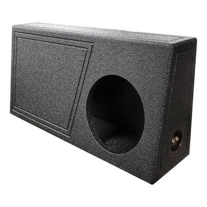 Qpower Single 10" Truck Ported SPL Empty Woofer Box with Bed Liner Spray