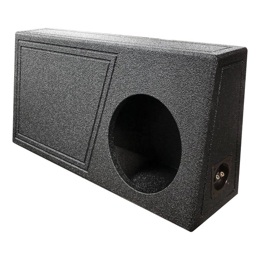 Qpower Single 10" Truck Ported SPL Empty Woofer Box with Bed Liner Spray