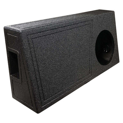 Qpower Single 10" Truck Ported SPL Empty Woofer Box with Bed Liner Spray