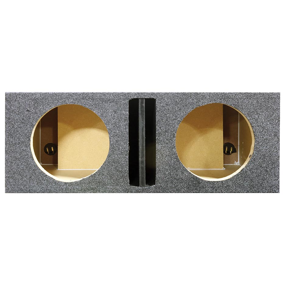 Qpower Dual 12" Ported Heavy Duty Enclosure with Divider