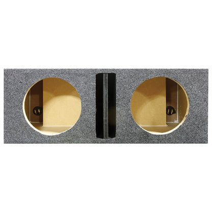 Qpower Dual 12" Ported Heavy Duty Enclosure with Divider