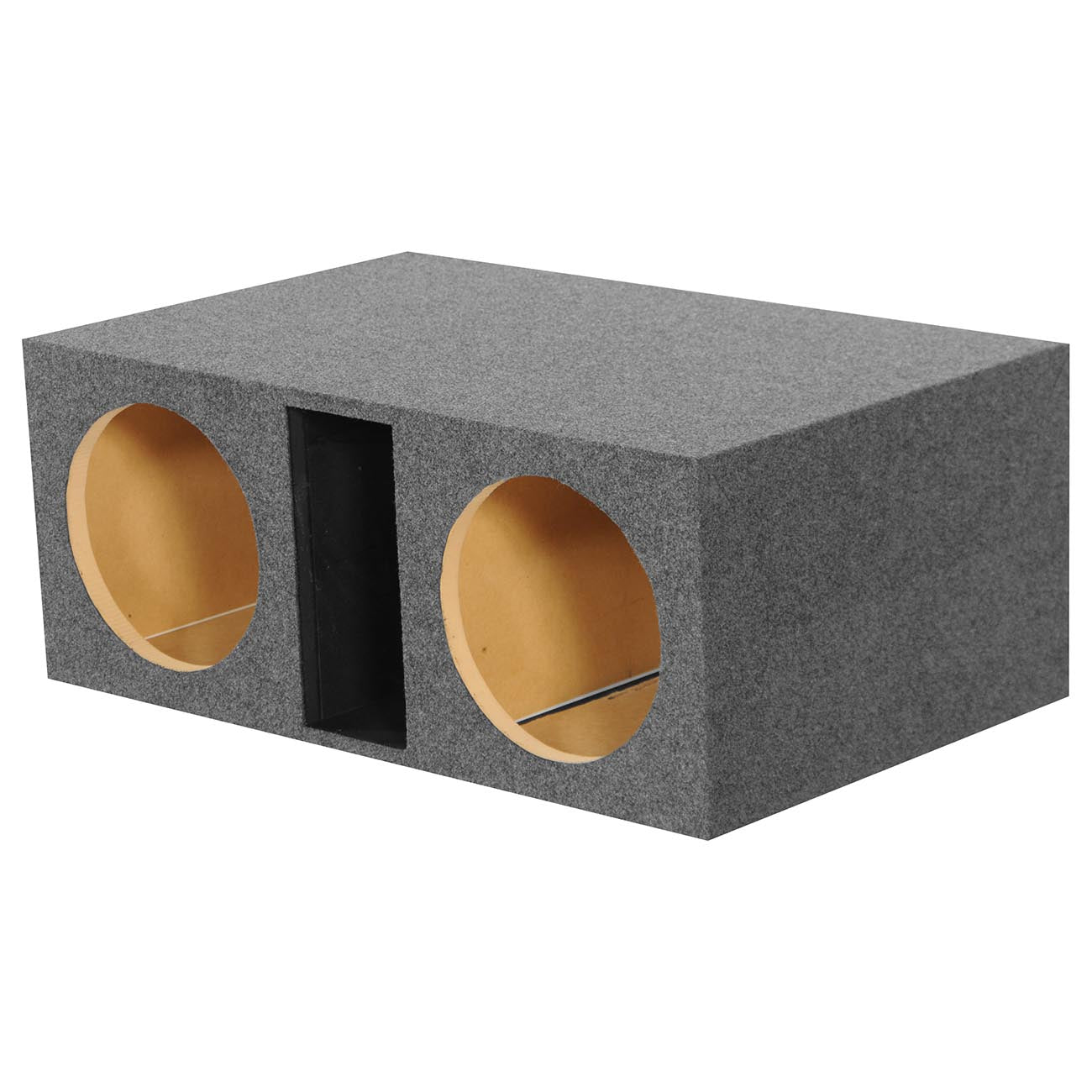 QPower Dual 12″ Large Slot-Ported Heavy-Duty Empty Woofer