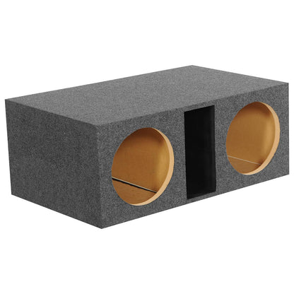 QPower Dual 12″ Large Slot-Ported Heavy-Duty Empty Woofer