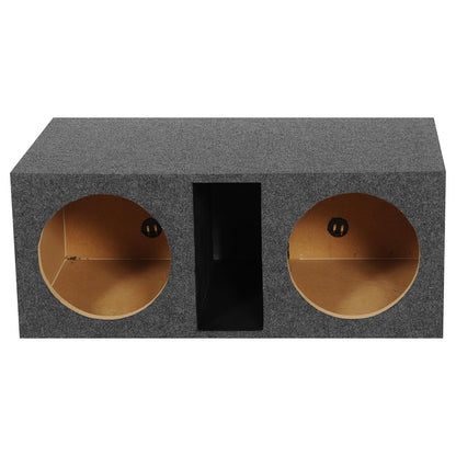 QPower Dual 12″ Large Slot-Ported Heavy-Duty Empty Woofer