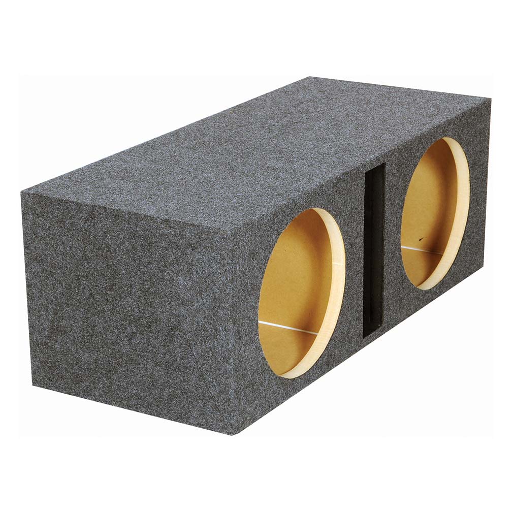 QPower Dual 12" Slot-Ported Heavy Duty Empty Woofer Box
