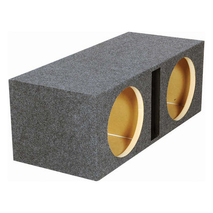 QPower Dual 12" Slot-Ported Heavy Duty Empty Woofer Box