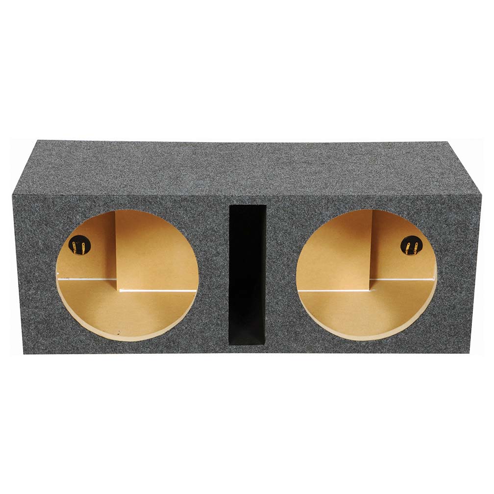 QPower Dual 12" Slot-Ported Heavy Duty Empty Woofer Box