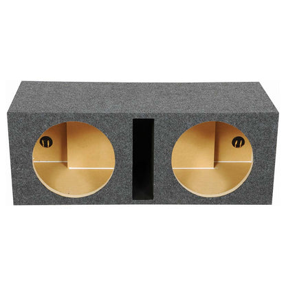 QPower Dual 12" Slot-Ported Heavy Duty Empty Woofer Box