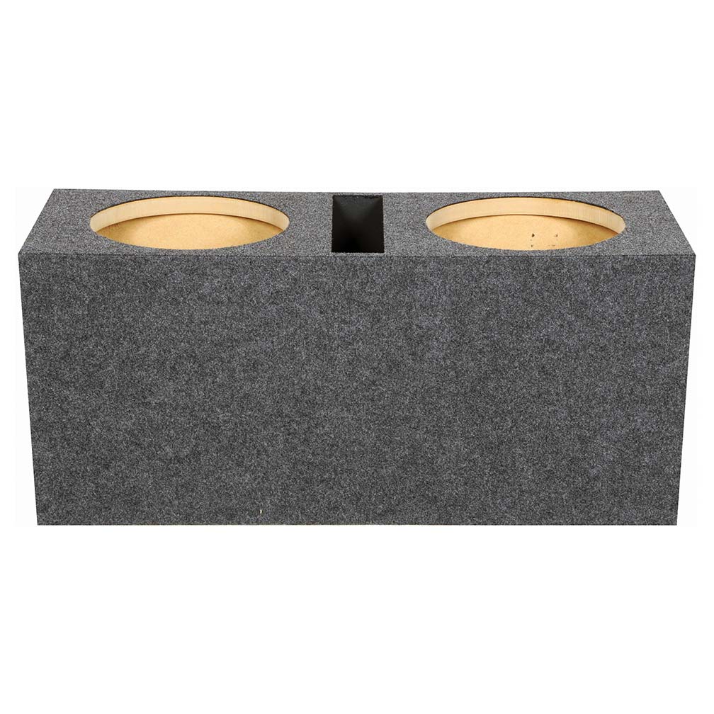 QPower Dual 12" Slot-Ported Heavy Duty Empty Woofer Box