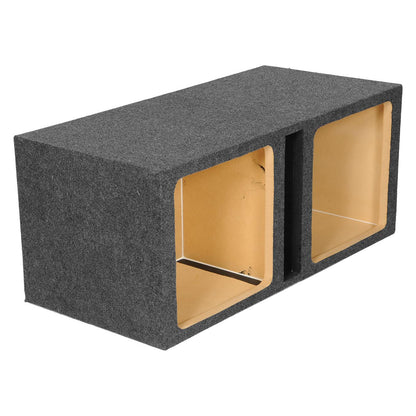 QPower Dual Square 15" Slot-Ported Heavy Duty Empty Woofer Box